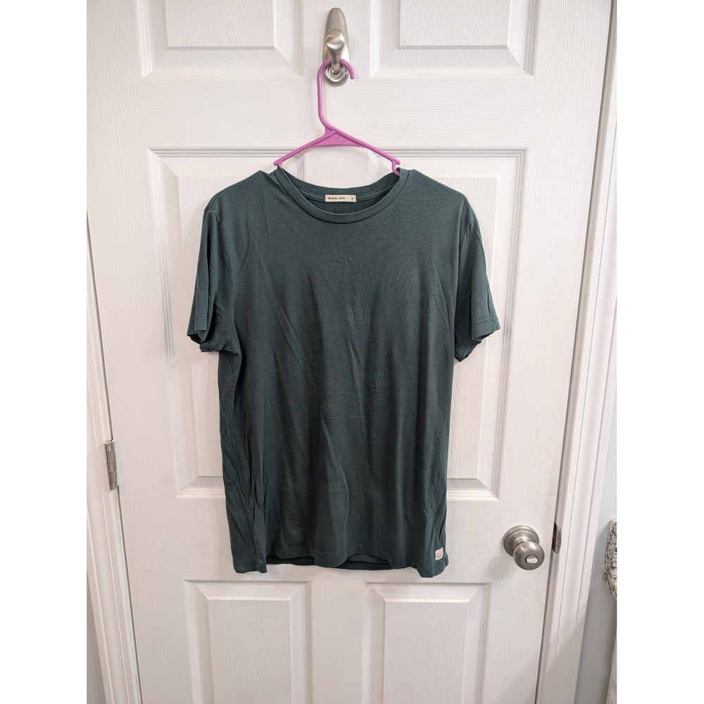 Marine Layer Crewneck T-Shirt Green Cotton Tencel Modal‎ Mens - Size S